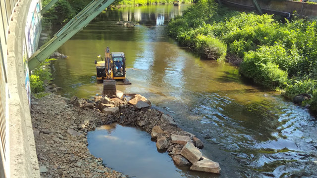 Renaturierung Wupper auf Höhe Bayer-Werksgelände